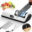 White Compact Electric Knife Sharpener - 1