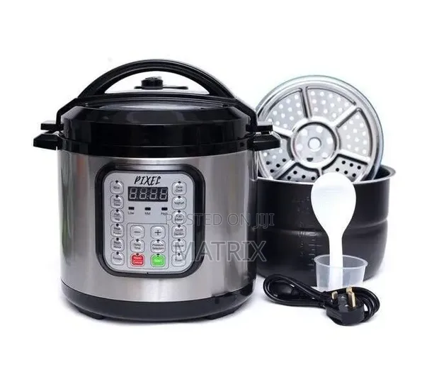 Pixel 7Liters Digital Pressure Cooker with Food Steamer - 1
