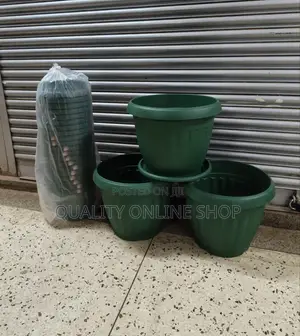 Imported Plastic Flower Pots - Green