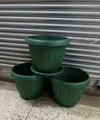 Imported Plastic Flower Pots - Green - 2