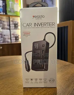 Yesido VC07 200W Car Inverter with 4 Fast Charging USB Ports