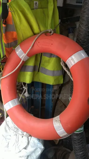 KTI Life Buoy Ring with Rope - Orange Polyurethane