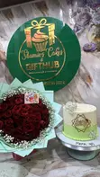 Flower Bouquet, Cake & Card Gift Package - 3