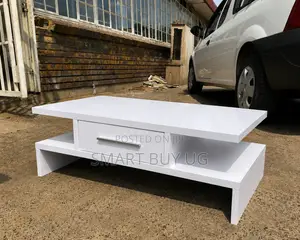 Wooden Coffee Table with Storage Drawer - Modern Design