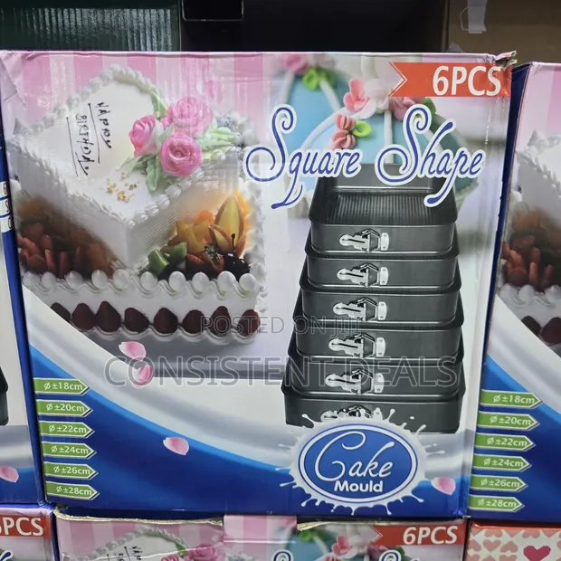 6pcs Non-Stick Square Baking Pans Set - 1