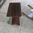 C-Shaped Mobile Side Table with Shelf and Pocket - 2