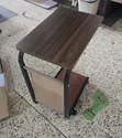 C-Shaped Mobile Side Table with Shelf and Pocket - 4