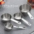 4-Piece Stainless Steel Measuring Cup Set - 1