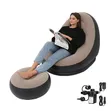 Inflatable Chair with Pump and Footrest - 1
