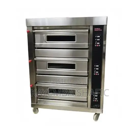 3-Deck 6-Tray Commercial Electric Baking Oven - Stainless Steel - 1