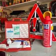 3-in-1 Car Emergency Kit: Triangle, First Aid, Fire Extinguisher - 1