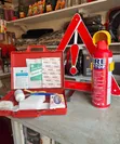 3-in-1 Car Emergency Kit: Triangle, First Aid, Fire Extinguisher - 2