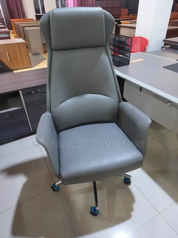 High Back Boss Office Chair - Brand New Leather - 1