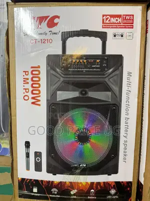 CTC CT-1210 12-Inch Rechargeable Bluetooth Speaker System