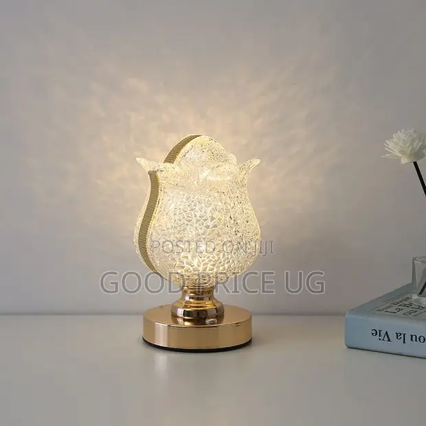 Rechargeable Crystal Tulip LED Touch Table Lamp - 1