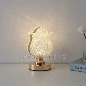 Rechargeable Crystal Tulip LED Touch Table Lamp