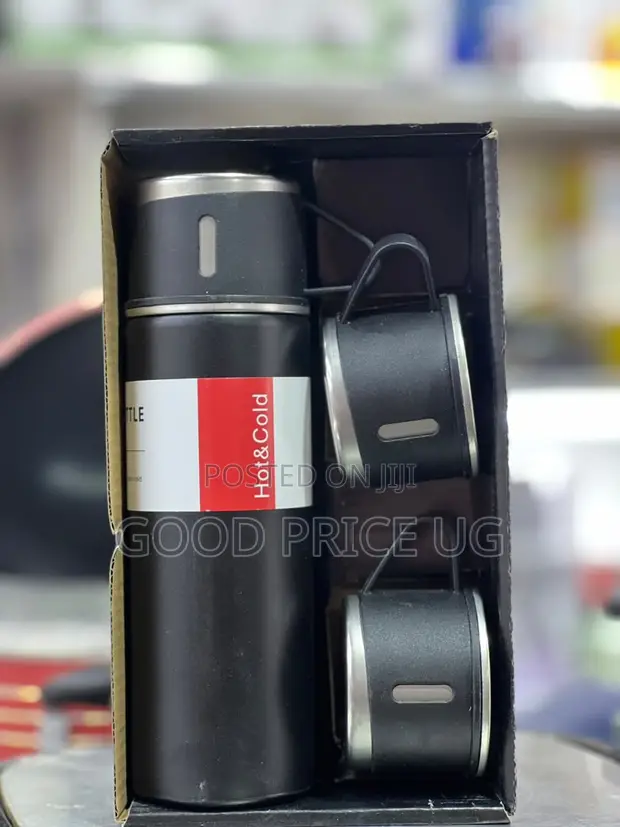 500ml Black Stainless Steel Vacuum Insulated Thermal Flask - 1