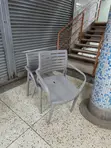 Plastic Mono Block Chairs with Armrests - 1