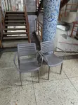 Plastic Mono Block Chairs with Armrests - 3