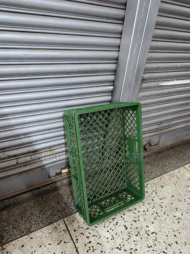 Small Green Plastic Crates - 1