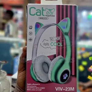 Cat Bluetooth Wireless Over-Ear Headphones (Blue)