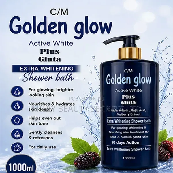 C/M Golden Glow Active White Plus Gluta Body Wash - 1000ml - 1