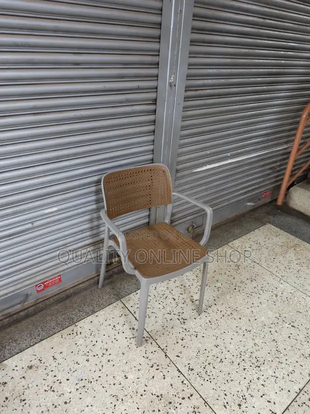 Gray Plastic Chairs (Set of 4) - 1