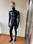 Black/Gold Headed Male Fiberglass Mannequin - 1