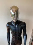 Black/Gold Headed Male Fiberglass Mannequin - 3