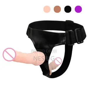 Double Strap-On Dildo for Couples - Brown