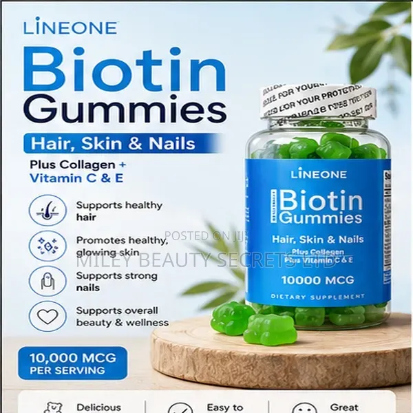 Lineone Biotin Gummies 10,000 MCG - Hair, Skin & Nails - 1