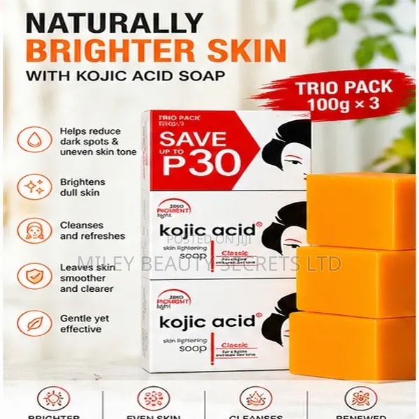 Kojic Acid Skin Brightening Soap - Trio Pack - 1