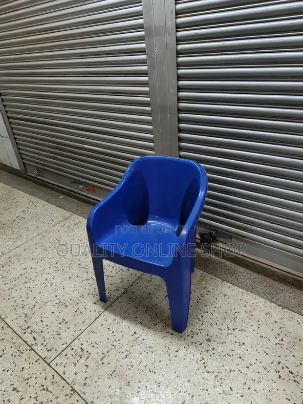 Brand New Plastic Outdoor Chairs (Blue) - 1