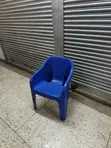 Brand New Plastic Outdoor Chairs (Blue) - 2