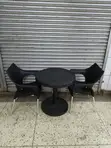 Plastic Dining Table and 2 Chairs Set - 1