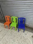 Colorful Kids Plastic Chairs - Orange - 2