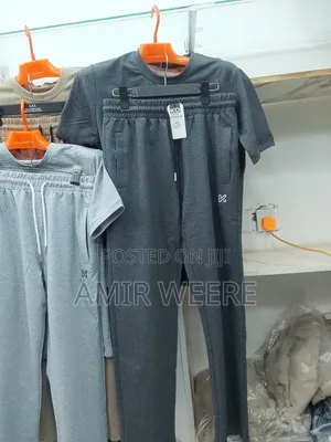 Men's Two Piece Set - Black T-Shirt