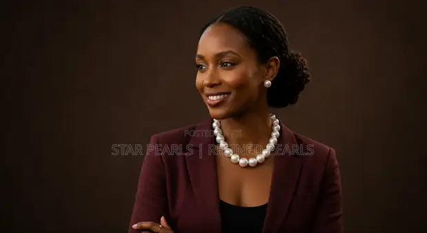 Classic Pearl Necklace & Stud Earrings Set - 1