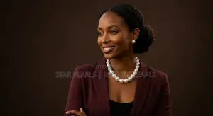 Classic Pearl Necklace & Stud Earrings Set