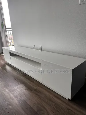 White TV Stand Unit - 6ft Length