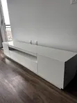 White TV Stand Unit - 6ft Length - 1