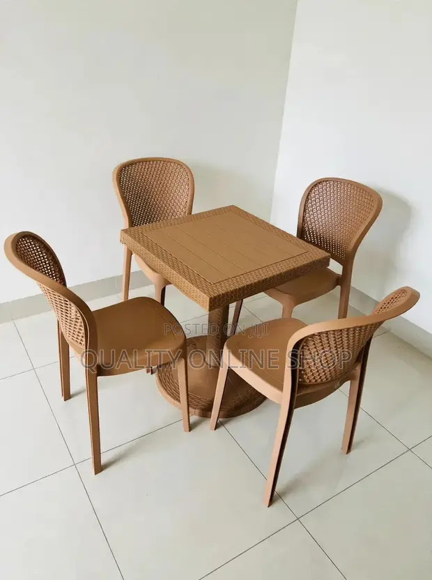 Stackable Plastic Table and Chairs - 1