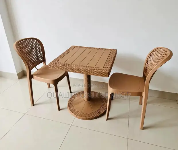 2 Seater Plastic Table and Chairs - 1
