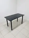120cm Black Wooden Foldable Dining Table - 1