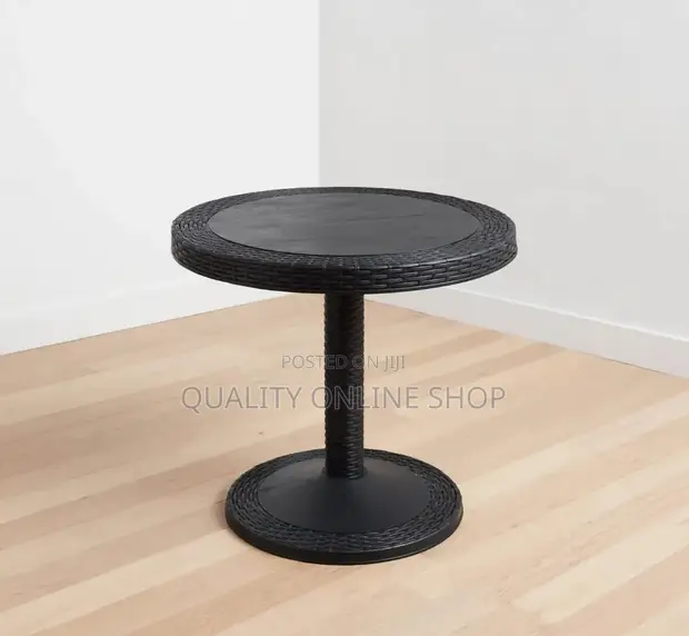 Plastic Bar Table - Round, Black - 1
