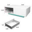 White LED Center Table with Black Accents - 3