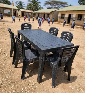 Brand New Plastic Patio Table and 6 Chairs Set