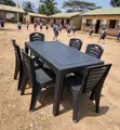 Brand New Plastic Patio Table and 6 Chairs Set - 1