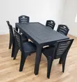 Brand New Plastic Patio Table and 6 Chairs Set - 2