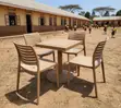 Plastic Dining Table and 4 Chairs Set - 1